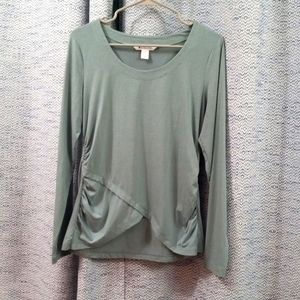 Athleta Passenger Wrap Top Sage Green
